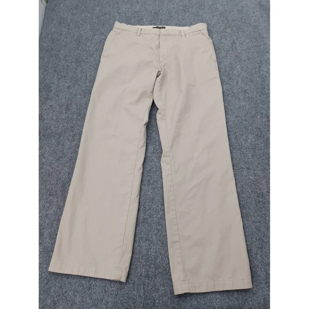 BANANA REPUBLIC Pants Mens 33x32 Tan Khaki DAWSON Chino Cotton Flat Front